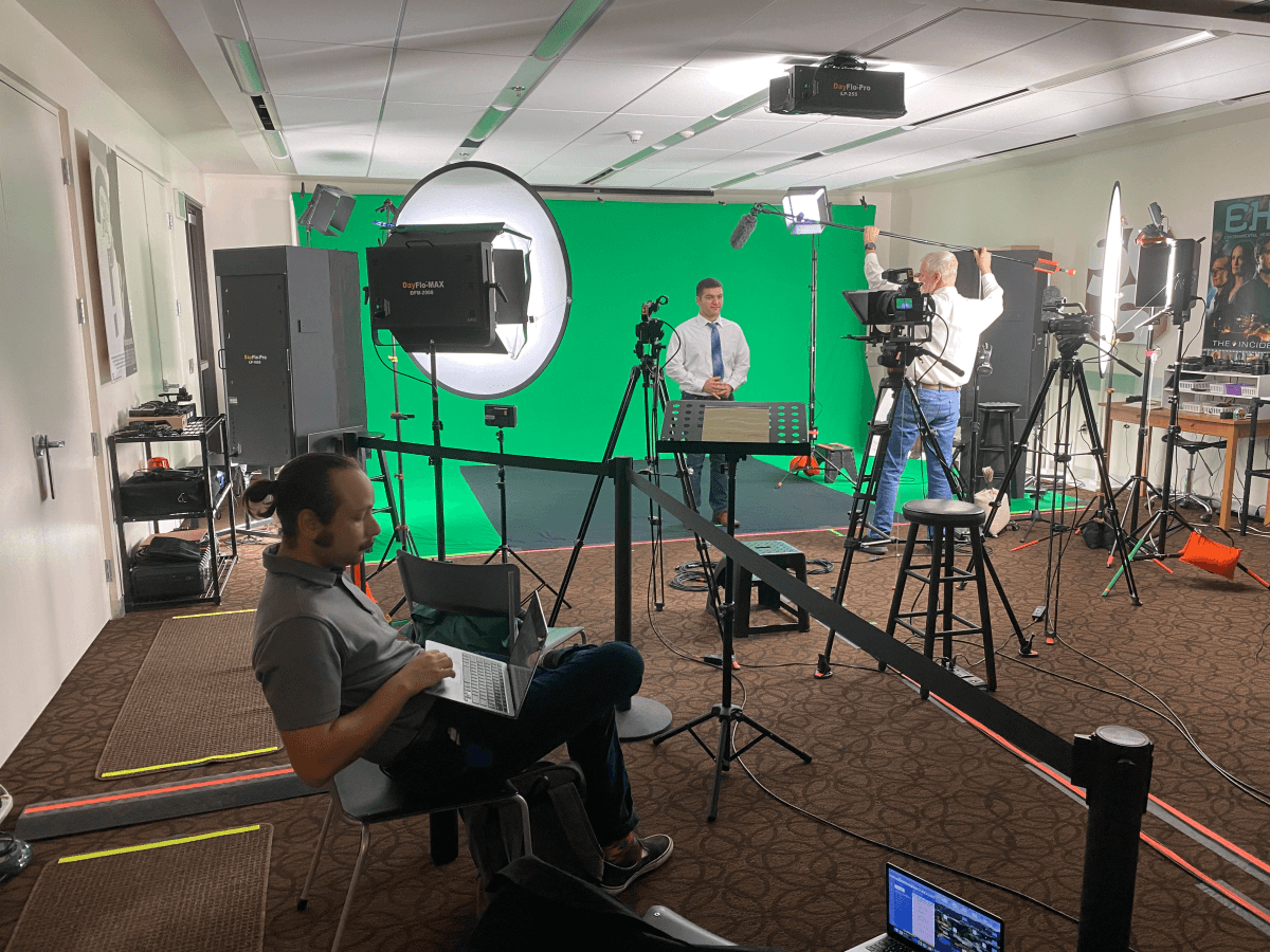 The set of the APS Chapter at Arizona State University filming their YouTube science education videos.