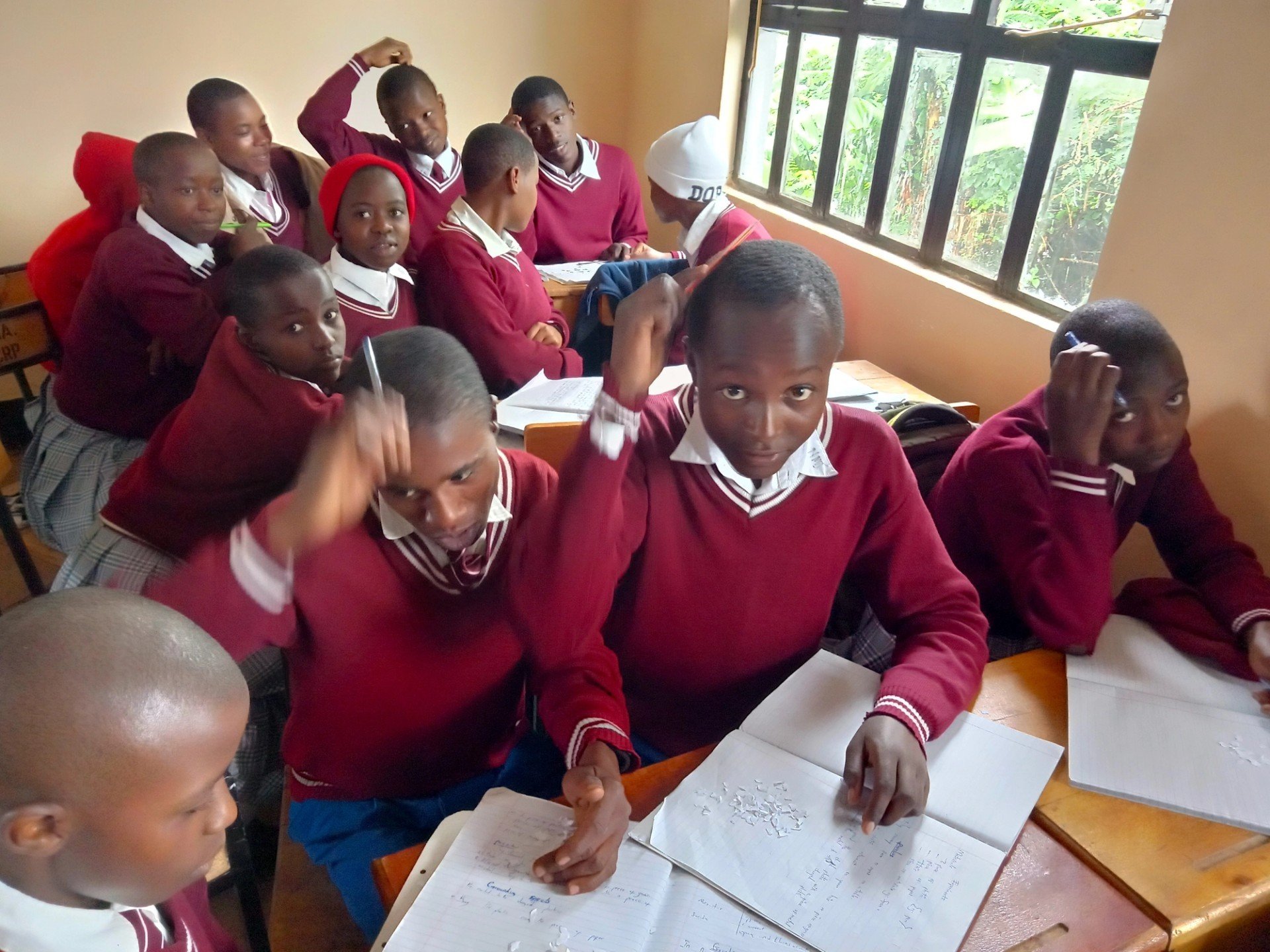 Secondary school students in Tanzania