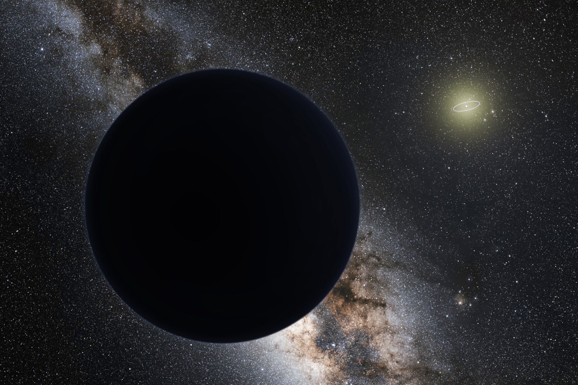Artist's impression of a hypothetical Planet Nine