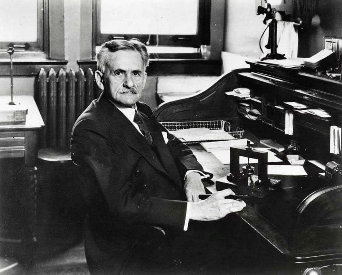 Albert Michelson in his office around 1927