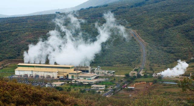 A sprawling geothermal plant in Kenya