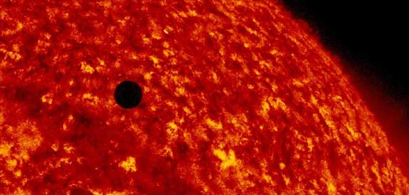 transit of Venus across the face of the sun. 