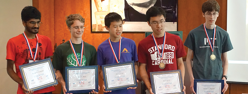 United States Traveling Team Selected<br />
Five high school students will participate in the International Physics Olympiad.
