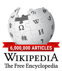 Wikipedia logo 6 million articles logo