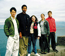 American competitors in the 1998 Physics Olympiad in Iceland. (Photo from Bernard Khoury, AAPT)