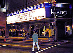 fest06.jpg - 26002 Bytes Atlanta's Rialto Theatre marquee announcing 'The Physics of Star Trek' public lecture. 