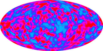 One of the Cosmic Background Radiation maps produced Cosmic Microwave Background Explorer (COBE). 