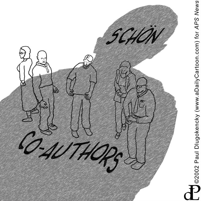 Editorial Cartoon: Schön vs Co-Authors