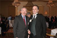 Alan I. Leshner (left), CEO of the AAAS, is on the same wavelength as 'Prince Louis de Broglie'