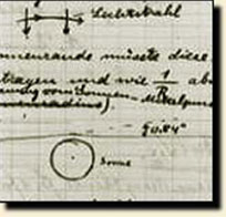 A 1914 sketch by Einstein on how the Sun’s mass might cause light to bend. Photo Credit: American Institute of Physics 