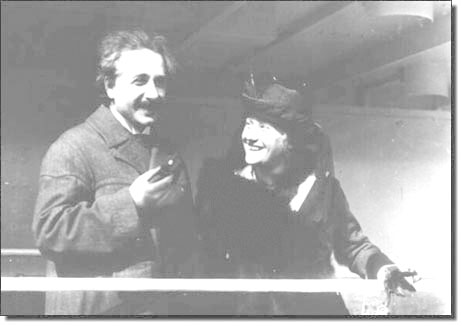 Einstein with his second wife, Elsa.