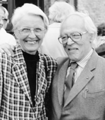 Abraham Pais and his wife Ida Nicolaisen taken Sept. 7, 1996 by Norton M. Hintz, courtesy AIP Emilio Segre Visual Archives