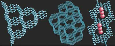 Carbon nanostructure honeycomb