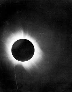 Eddington's photographs of the May 29, 1919, solar eclipse.