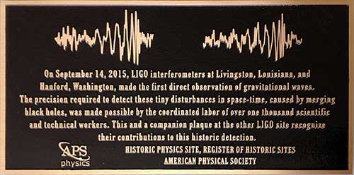 LIGO plaque