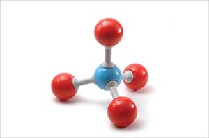 Methane molecule model