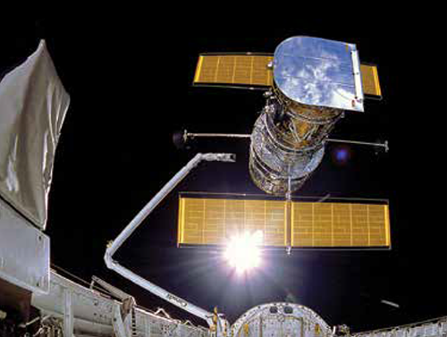 Hubble being deployed from Discovery in 1990