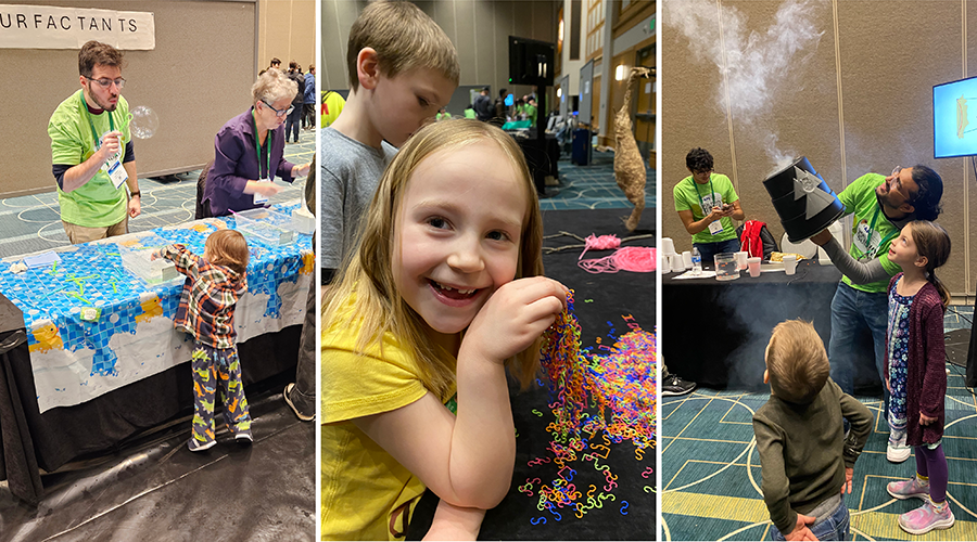families and kids explore squishy science sunday